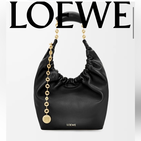 Loewe Handbags - Loewe Small Squeeze bag in mellow nappa black lambskin